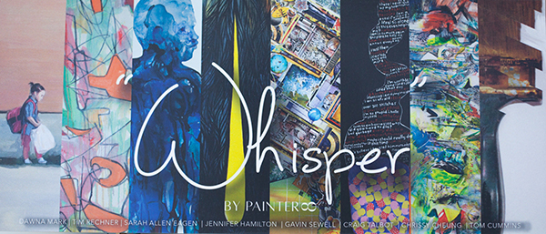 Whisper by Painter8 show card for exhibition at ModArt Gallery, Miami in 2018